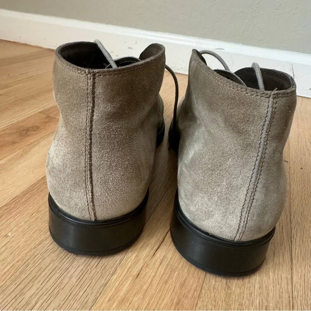 TOD’S Suede Peat Desert Ankle Boots Rubber Soles Lace Up Casual Luxury Heritage